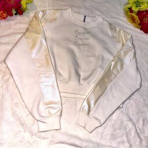 Nike opal iridescent crop crewneck sweatshirt